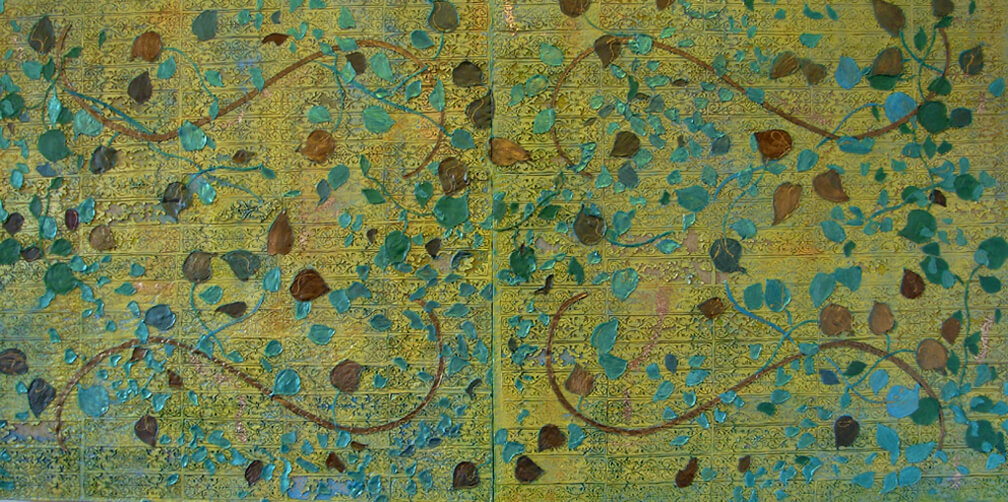 Baroque- Balsam Poplar Series, ochre-teal